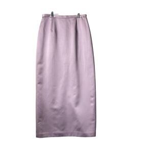 Zola Evening Skirt Womens 12 Lilac Satin Lined Pencil Straight‎ Midi Skirt